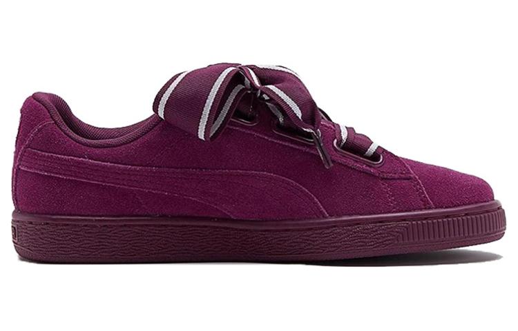 Женские кеды PUMA Suede Heart Satin II (фиолетовые) — фото 2