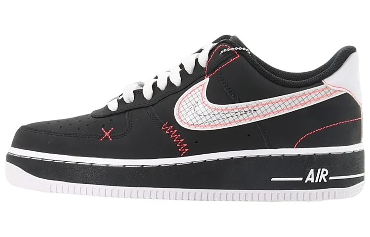 Nike Air Force 1 Low Schematic Black White Bright Crimson