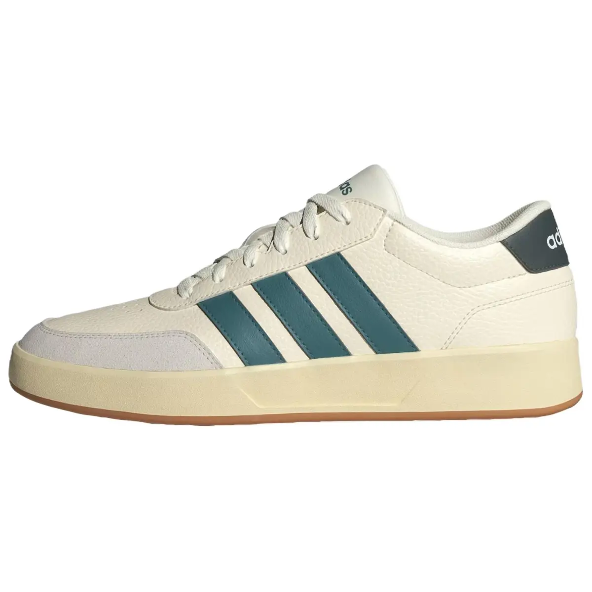 Adidas BREAKNET 3.0 Synthetic Leather, Leather Skateboard Shoes Unisex Beige Green