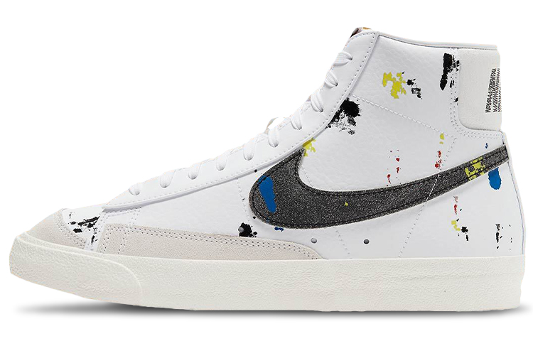 Мужские кеды Nike Nike Blazer Mid 77 (черный / белый / желтый / синий)