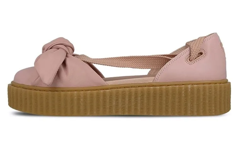 PUMA Bow Creeper Sandal Rihanna Fenty Silver Pink Women's