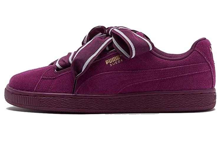 Женские кеды PUMA Suede Heart Satin II (фиолетовые) — фото 1
