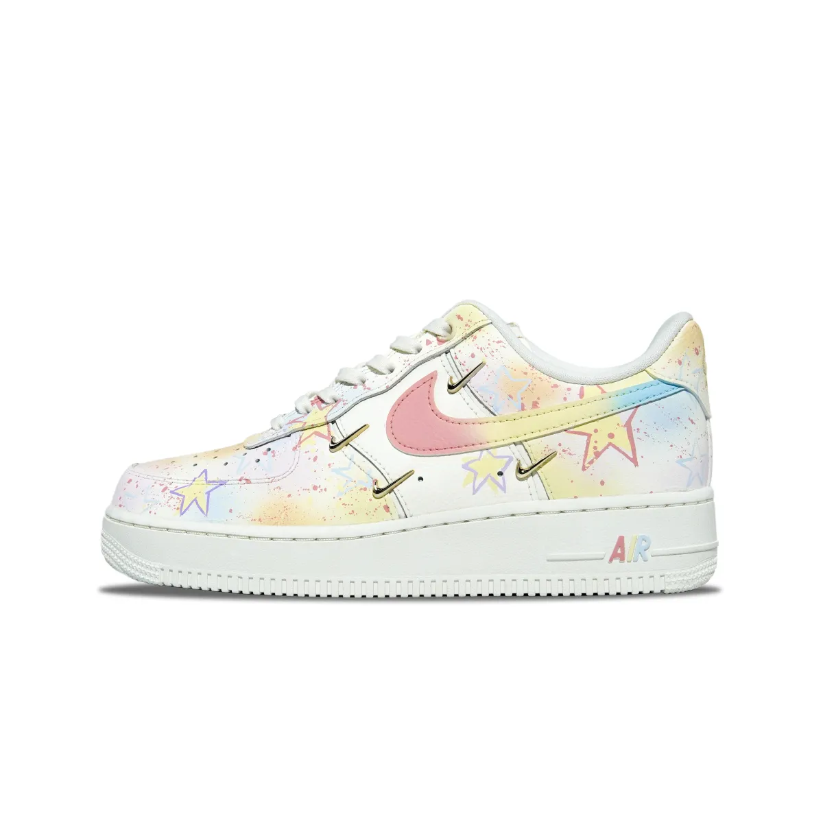 Nike Air Force 1 Low-top Skateboard Shoes Women's Pink White