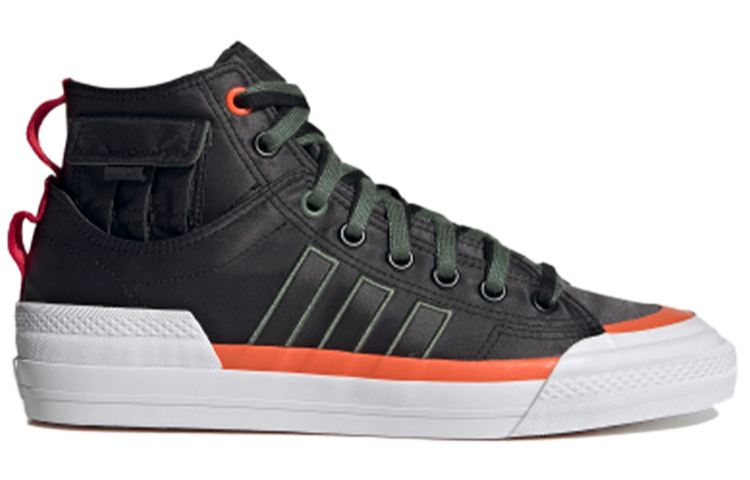 Высокие кеды adidas originals Nizza Hi DL Hi Dl (сине-бело-оранжевые) — Синий / белый / оранжевый / зелёный — фото 2