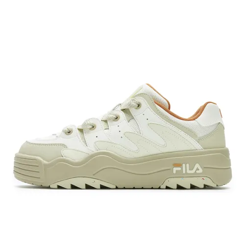 FILA Rosetta Abrasion Resistant Low top Skateboard Shoes Women's White Yellow