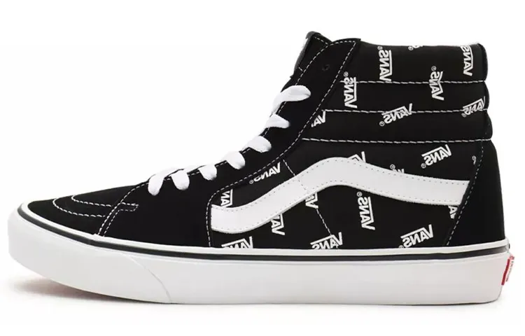 Sk8 Vans-Hi 'Sk8 Allover Logo - Black'