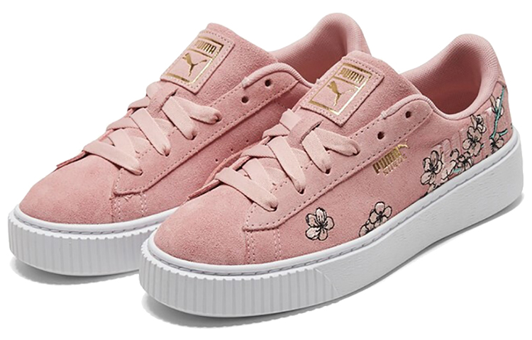 Женские кеды PUMA Platform Strap (розово-белые) — Розовыйбелый — фото 4
