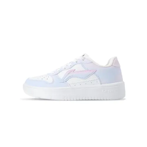 Li Ning Floating Boat Slip Resistant, Abrasion Resistant, Breathable Low top Skateboard Shoes Unisex Blue Pink
