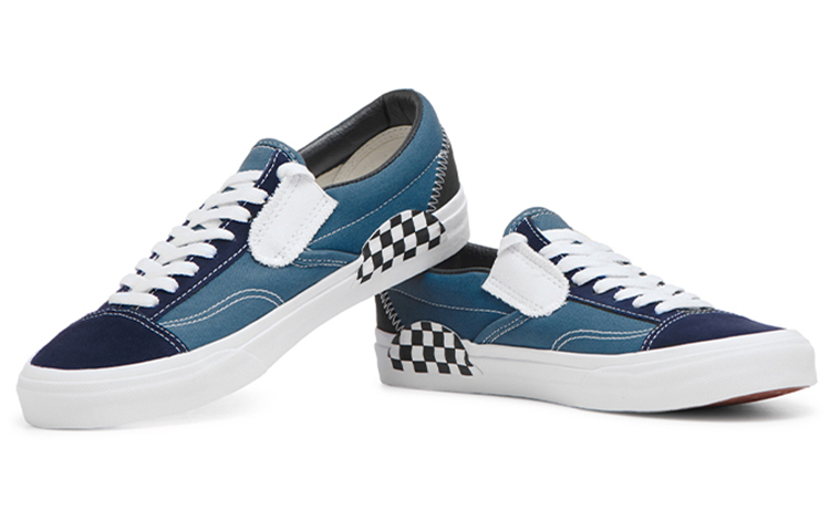 Слипоны Vans slip-on Cap / (сине-белые) — фото 3