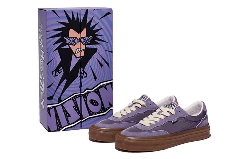 Vision Street Wear Flat Top Low top Skateboard Shoes Unisex Taro Purple