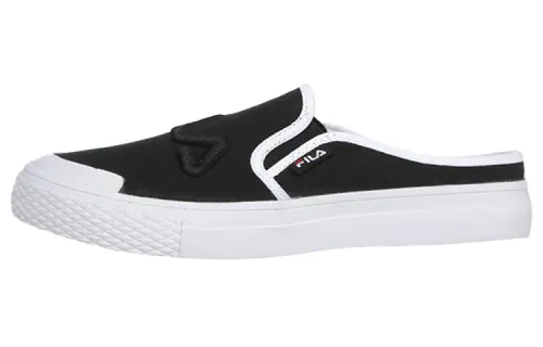FILA Classic Kicks B Mule Low top Skateboard Shoes Unisex Black White Korean Style