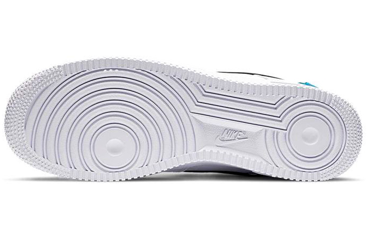 Мужские кроссовки Nike Air Force 1 07 (бело-сине-черные) — фото 5