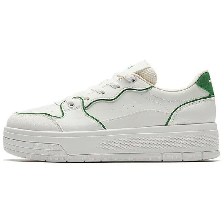 Anta Jelly 2 Lightweight Breathable Height Increasing Low top Skateboard Shoes Women's White Green
