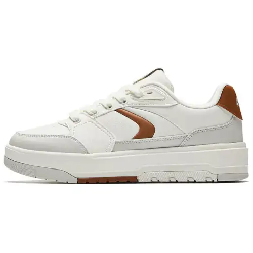 Anta 982 Coverage Slip Resistant And Abrasion Resistant Low top Skateboard Shoes Men's White Gray Brown