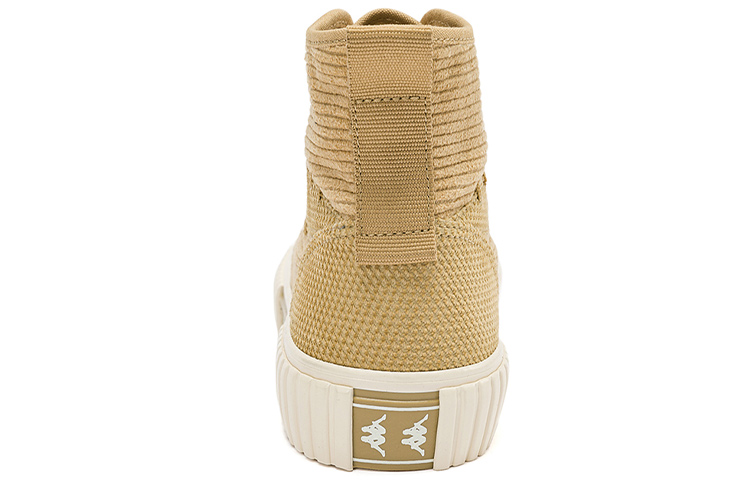 Kappa Corduroy High top Skateboard Shoes Unisex Gray Umber White