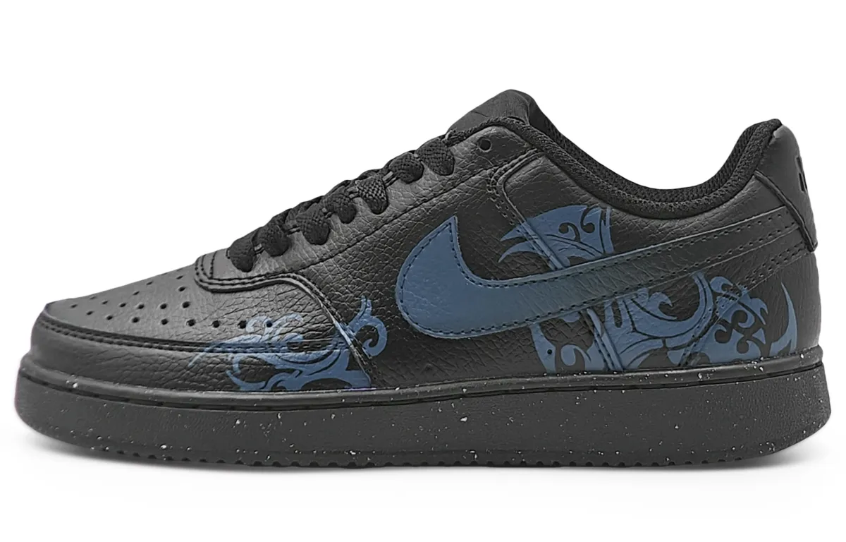 Nike Court Vision Low Abrasion Resistant Low top Skateboard Shoes Unisex Dark Blue