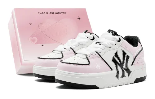 MLB Chunky Liner Summer Outings, Romantic Casual, Pink Love Low top Skateboard Shoes Unisex Pink White