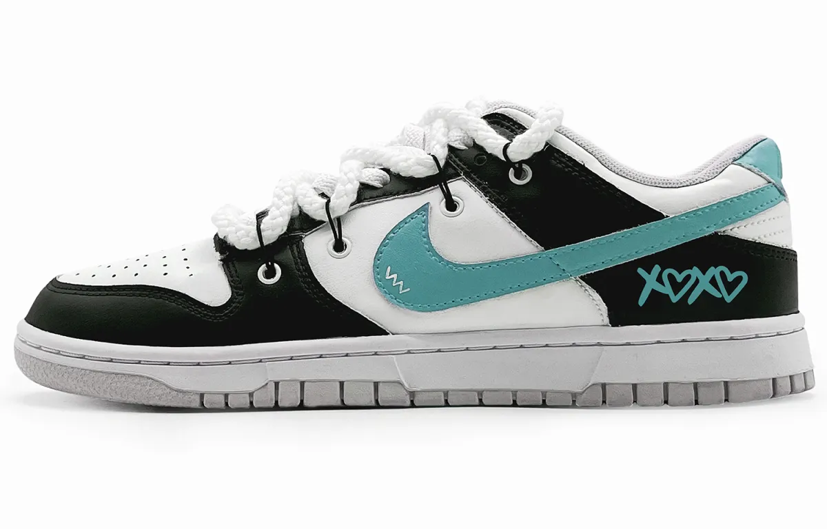 Nike Dunk EIGHT% Xoxo Cushioning, Wear Resistant Low top Skateboard Shoes Men's Black Green