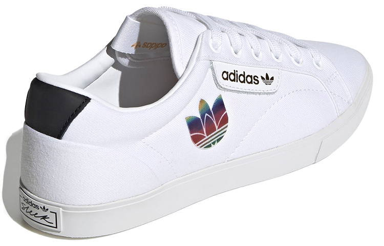 Женские кеды adidas originals Sleek (бело-цветные) — фото 4