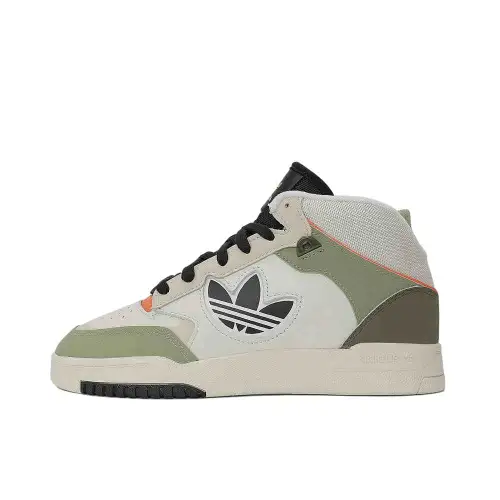 Adidas Originals DROP STEP XL 2.0 Comfortable Non slip Lightweight High top Skateboard Shoes Unisex White Green
