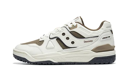 Saucony Cross 90 Cushioning Abrasion Resistant Coverage Low top Casual Running Shoes Unisex Beige Umber