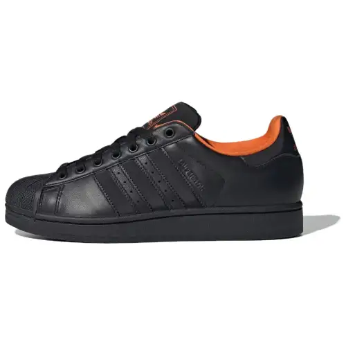 Adidas Originals Superstar 2 Low top Skateboard Shoes Unisex Black Orange