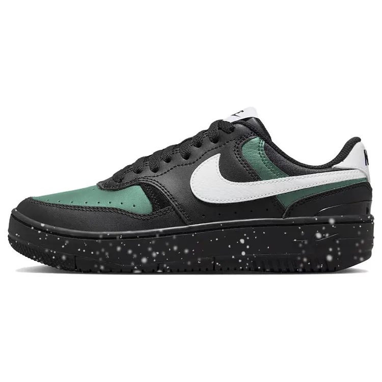 Nike Gamma Force Skateboard Shoes Women's Low Top Black White Green