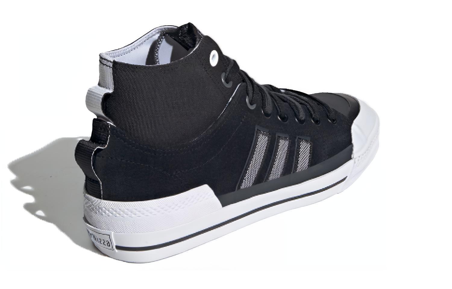 Кеды adidas originals NIZZA Hi DL (черно-белые) — фото 4