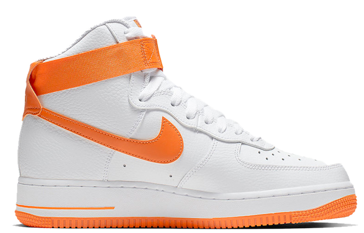 Женские кроссовки Nike Air Force 1 Vibrant Orange (белый / оранжевый) — фото 2