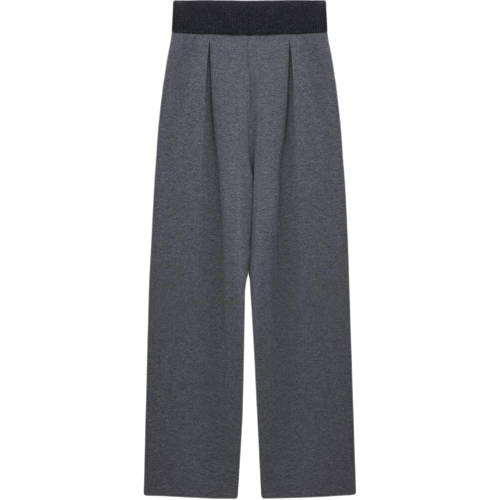 Мужские штаны LOEWE Anagram Ribbed Trousers (серые)