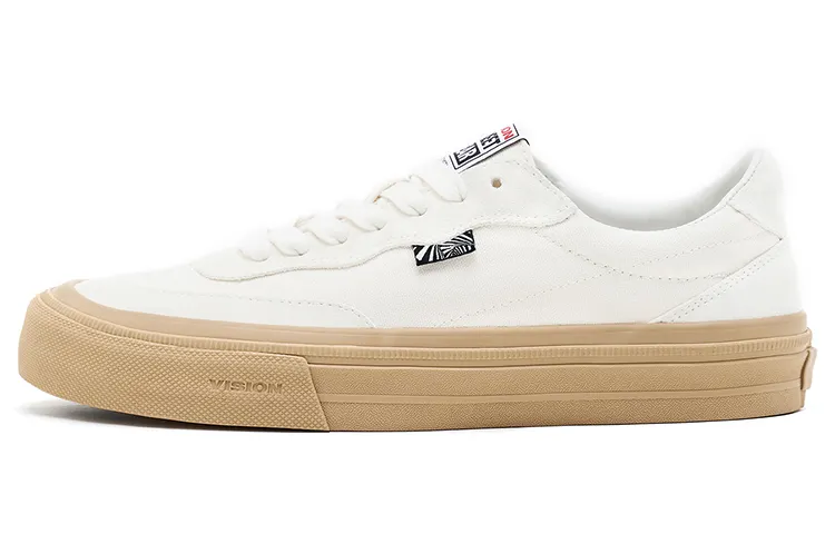 Vision Street Wear Flat Top Low top Skateboard Shoes Unisex Ecru
