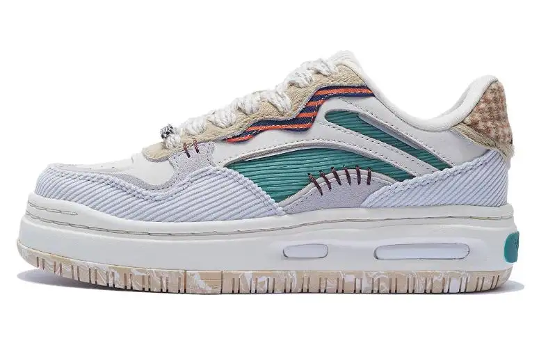 Li Ning Future C1 Skateboard Shoes Women's Low Top White/Gray/Cyan/Brown