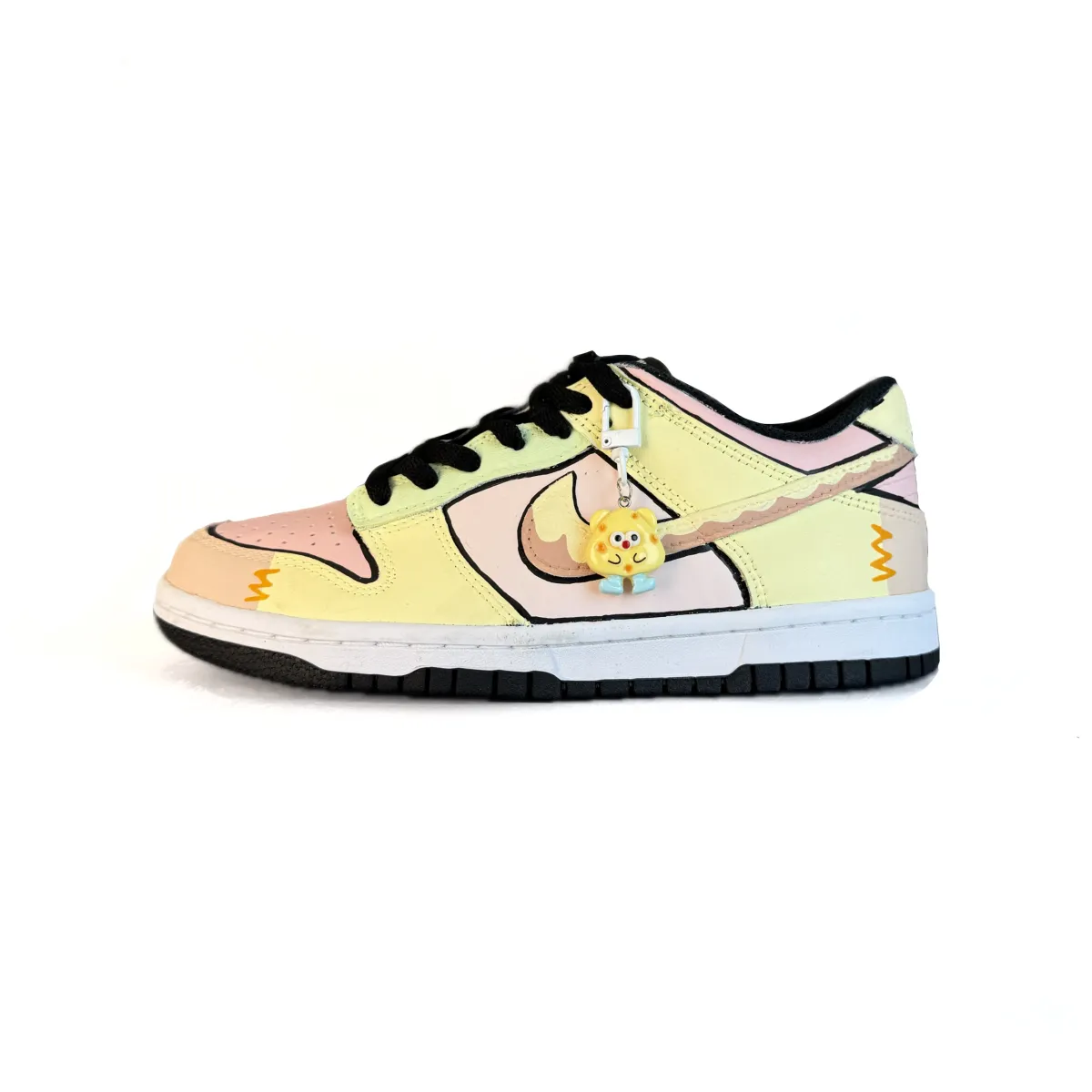 Nike Dunk Wear resistant And Lightweight Low top Skateboard Shoes Unisex Yellow Green Pink