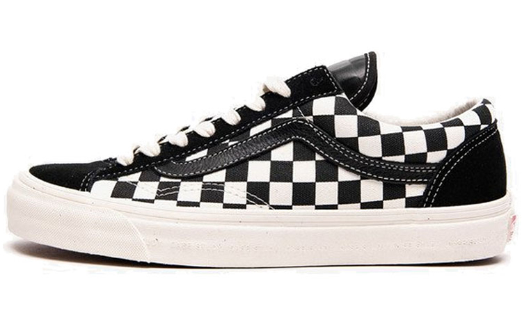 Vans Style 36 series Vault OG LX black and white checkerboard low-top sneakers for men and women, black and white