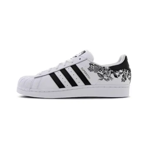 Adidas Superstar Flower Embroidery White Black Women's
