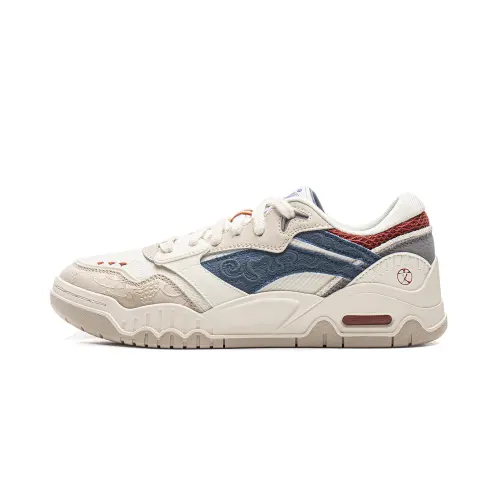 Li Ning Moon White 3 Slip Resistant Cushioning Abrasion Resistant Height Increasing Low top Skateboard Shoes Women's