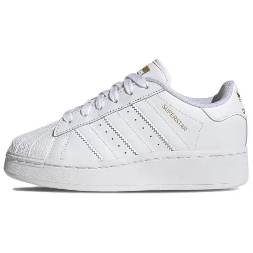 Adidas Originals Superstar XLG Cushioning, Wear Resistant Low top Skateboard Shoes Women's White Gold