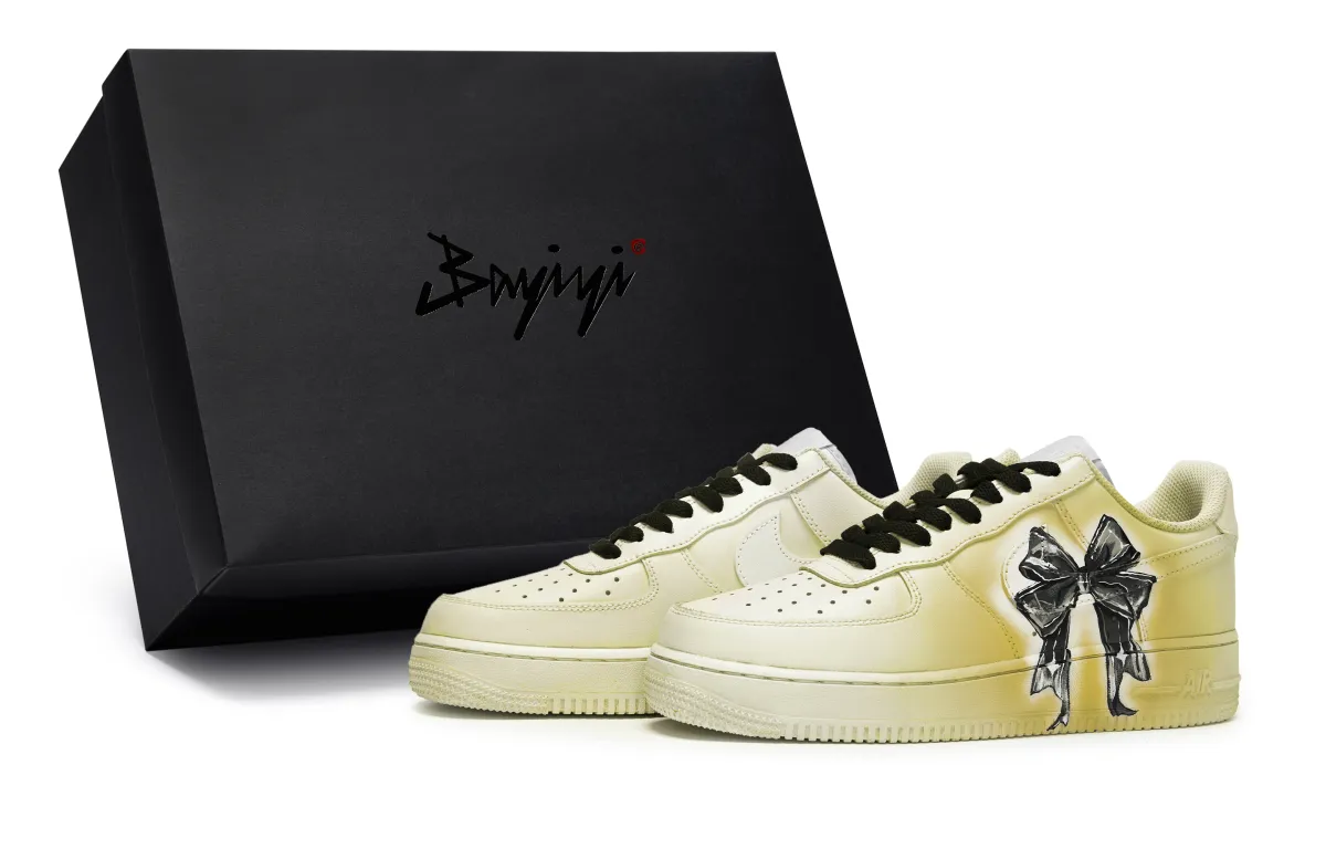 Nike Air Force 1 LE 811 Manufacturing JK Girlish Yellow, Special Shoe Box Slip Resistant Abrasion Resistant