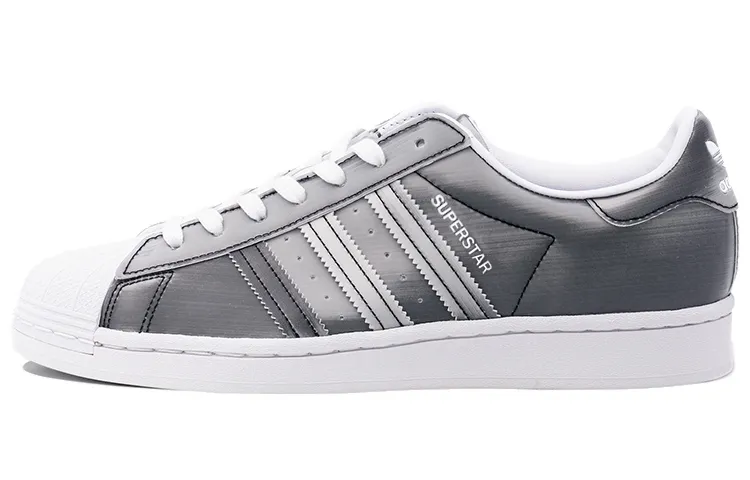 Adidas Originals Superstar Fashion Casual Skate Shoes Unisex Gray Silver