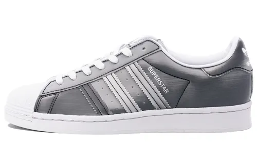Adidas Originals Superstar Fashion Casual Skate Shoes Unisex Gray Silver