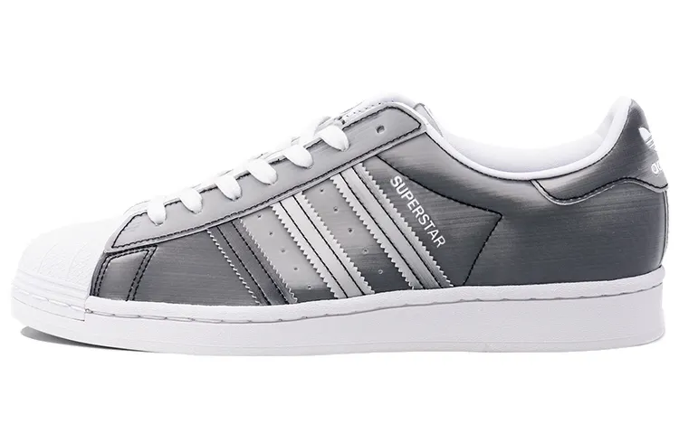 Adidas Originals Superstar Fashion Casual Skate Shoes Unisex Gray Silver