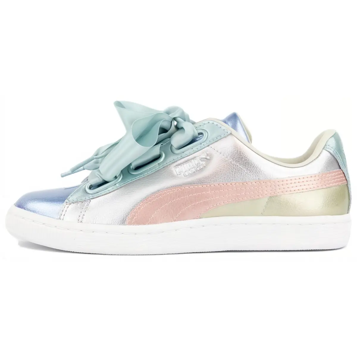 PUMA Basket Low top Skateboard Shoes Women's Silver