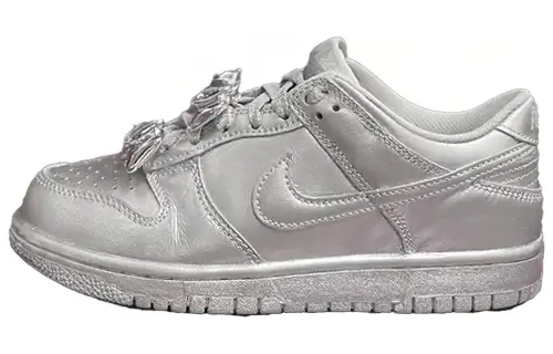 Nike Dunk SB Slip Resistant Low top Skateboard Shoes Women's Silver