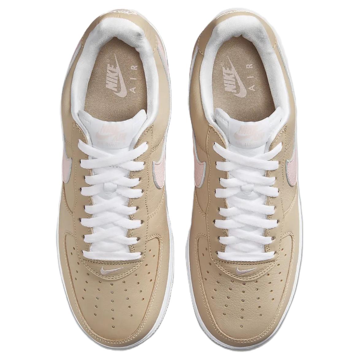Кроссовки Nike Air Force 1 Linen Kith Exclusive (коричневые) — 麻布/白 — фото 4