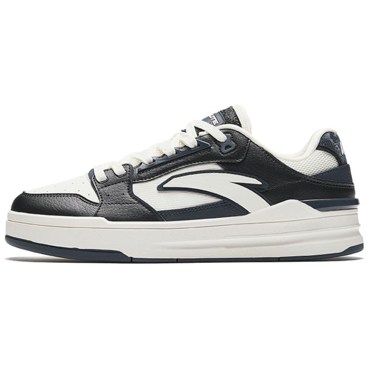 Anta Street Lite Slip Resistant Abrasion Resistant Low top Skateboard Shoes Men's Black White