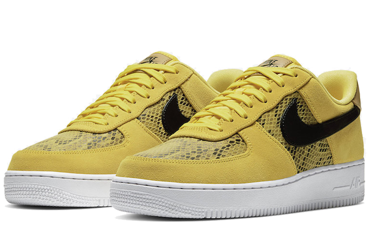 Мужские кроссовки Nike Air Force 1 Yellow Snakeskin (желтый) — фото 3