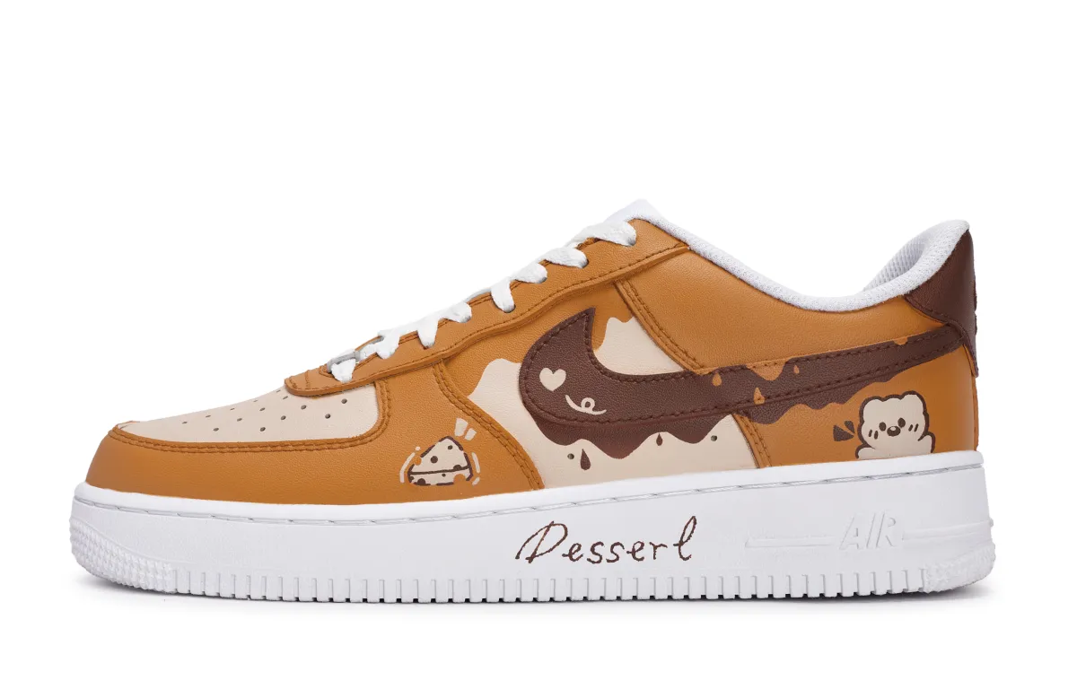 Nike Air Force 1 Skateboard Shoes Unisex Low Top Coffee/Brown
