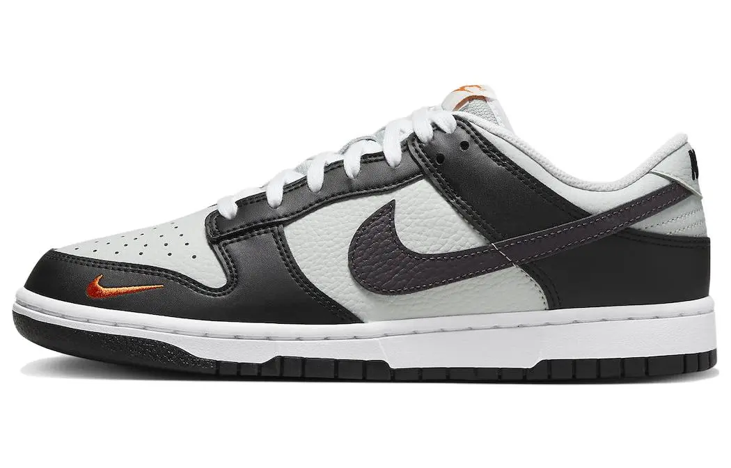 Nike Dunk Comfortable Low top Skateboard Shoes Unisex Black Gray Orange