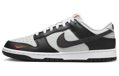 Nike Dunk Low Black Total Orange Mini Swoosh