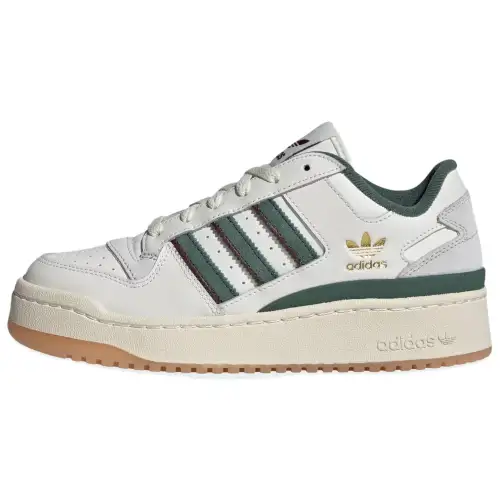 Adidas Originals FORUM BOLD STRIPES Soft And Comfortable Low top Skateboard Shoes Women's White Green